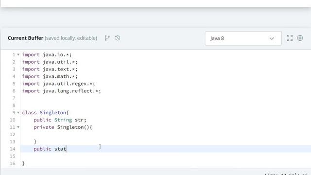 #45 Hackerrank Java Singleton Pattern Solution - Java | Hackerrank Java  | Singleton Pattern