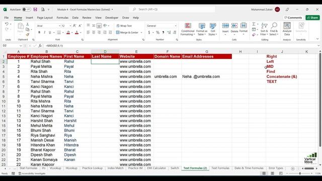 Excel Text Functions Part-2| Free Online Excel Course | Module 4-3 | Microsoft Excel Tips & Tricks