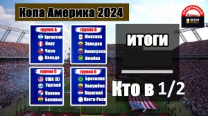 Кубок Америки по футболу 2024. Кто прошёл в 1/2? Результаты. Расписание.