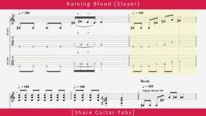 [Share Guitar Tabs] Raining Blood (Slayer) HD 1080p