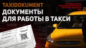 ТАКСИ ДОКУМЕНТ | Путевые листы | БСО | Карточка водителя | МедОсмотры