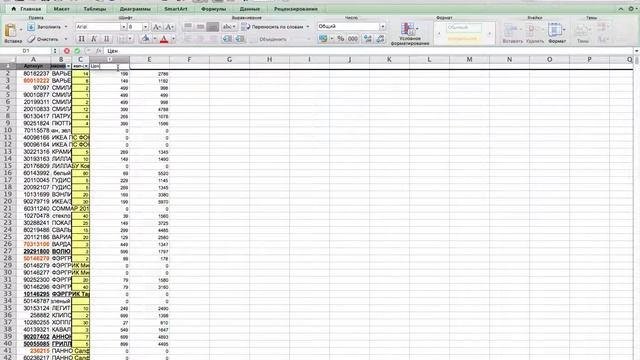 Форматирование списка по наличию смотреть онлайн