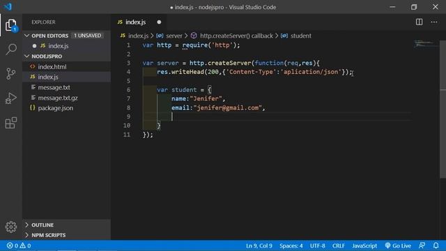 Node JS Tutorial - Serving JSON Data