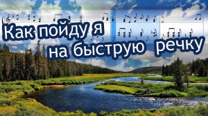 Как пойду я на быструю речку - Русская Народная (на пианино Synthesia cover) Ноты и MIDI