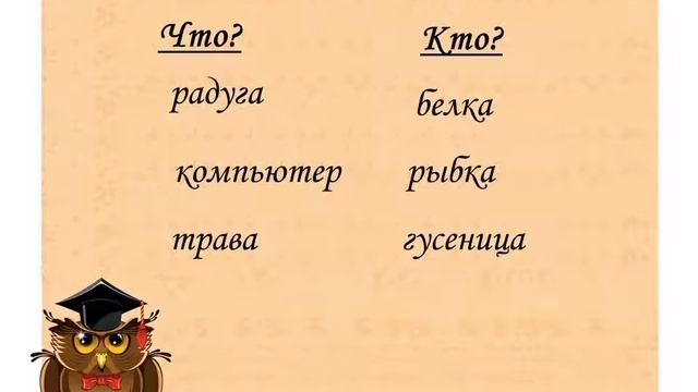 Одушевленные и неодушевленные имена существительные