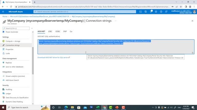 Azure Tutorial in Telugu | Creation of  SQL Database | Connect to SQLServer using Management Studio