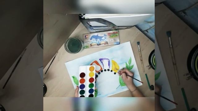 Я начинаю рисовать, синее небо... смотреть онлайн