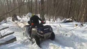 квадроциклы по глубокому снегу