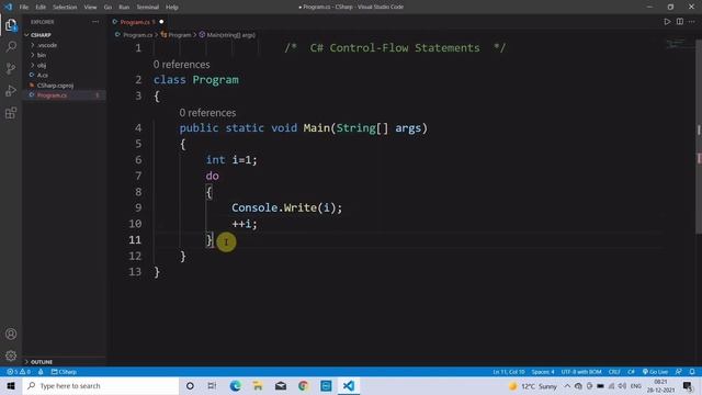 C# Looping Statements | while, do-while, for & forEach loop