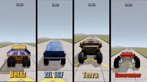 Belaz vs ZIL 167 vs Terra vs Baserunner - Who is better? - Beamng drive