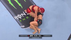 Gillian Robertson making it hard for Daniel Cormier to say triangle