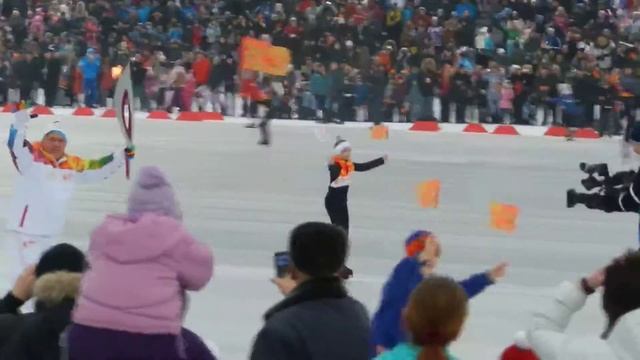 Олимпийский огонь в Нижнем Новгороде (стадион ТРУД) смотреть онлайн