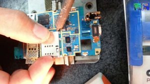 Samsung S5250 SIM connector replacement замена разъема SIM