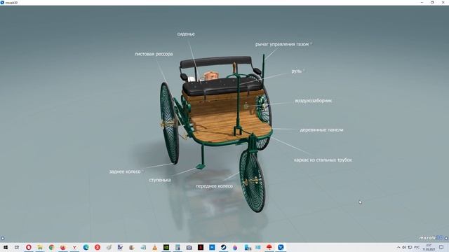 Первый автомобиль Карла Бенца Patent  Motorwagen 1886 год