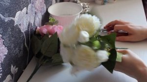 DIY  Интерьерный букет из искусственных пионов за 30 минут