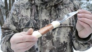 нож викинг, клык моржа, AntipinKnife, наборная рукоять, промысловой
