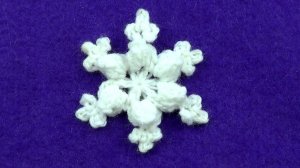 Маленькая снежинка с попкорном   Small snowflake with popcorn