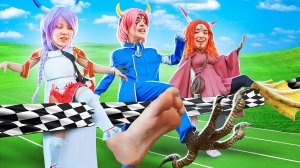 ОГРОМНЫЕ НОГИ 24 ЧАСА в ЛАГЕРЕ ДЕМОНОВ! Эмили сериал!