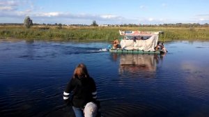 Плавучая беседка на воде, русская смекалка/Floating gazebo on the water