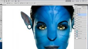 Na'vi - Avatar photo transformation in Adobe Photoshop