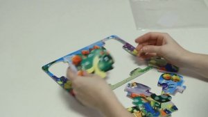 Мягкий пазл "Динозавр с сыночком", компания "Ракета"