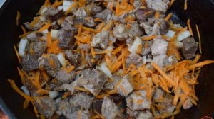 Гречка с мясом на сковороде