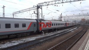 ЧС7-163 с пассажирским поездом Москва-Сухум отправляется