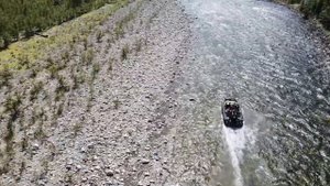 Путешествие на аэролодке по горной реке Снежная от п  Выдрино