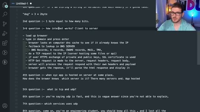 Trying to answer interview questions a subscriber was asked for junior full stack position смотреть онлайн