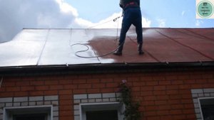 Чистка и покраска металлической крыши!