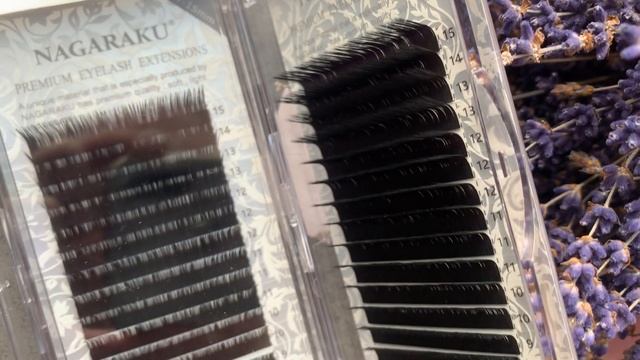 Ресницы Nagaraku Миксы на ленте изгиб N, толщина 0.10 смотреть онлайн