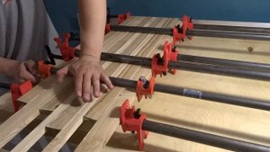 Торцевая разделочная доска дуб и ясень II