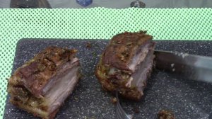 Сало.  Подчеревок (пузанина).  Быстро и вкусно в духовом шкафу!