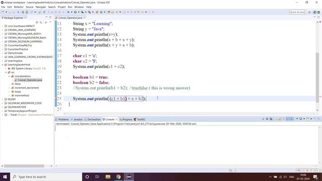 (In Hindi)Concatenation Operations in JAVA смотреть онлайн
