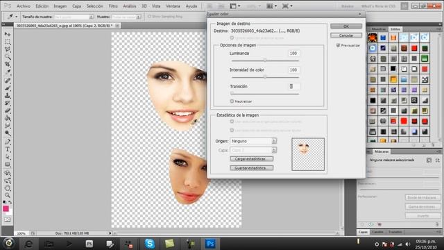cambiar de cara en Photoshop CS5-CS4-CS3