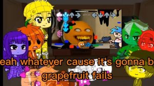 Annoying orange and his friends react to fnf annoying orange pibby corruption ( read discription)