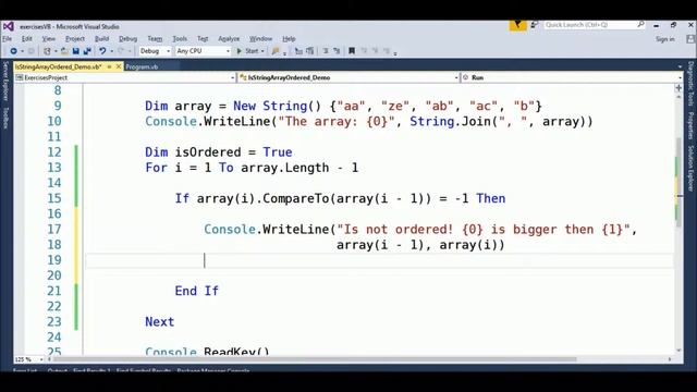 is string array sorted in vb.net смотреть онлайн