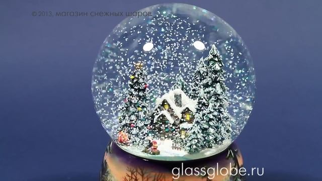 Новогодний снежный шар Замерзший пруд смотреть онлайн