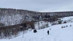 Спуск с холма, стащило Pajero