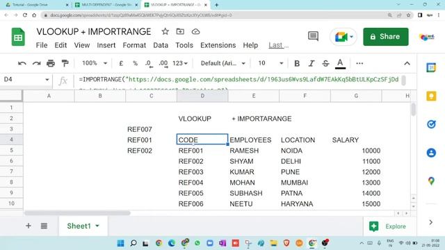 VLOOKUP with IMPORTRANGE | Google Sheets VLOOKUP from another Spreadsheet with IMPORTRANGE смотреть онлайн