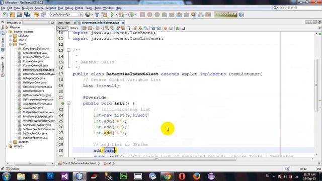 Determine If The Index Is Selected AWT List in Java Applet and AWT in Netbeans смотреть онлайн