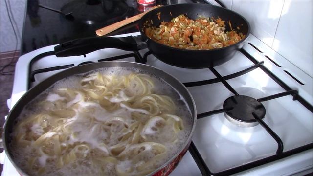 Невероятно вкусные гнезда из макарон с куриным филе - легко, просто и быстро! смотреть онлайн