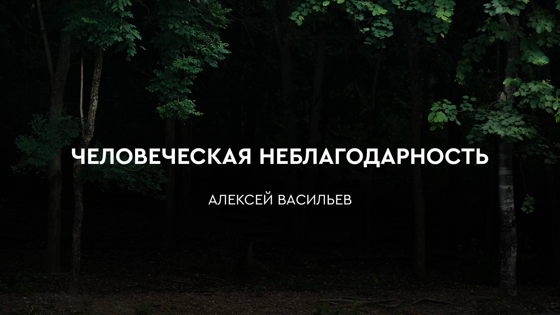 Человеческая неблагодарность - Алексей Васильев