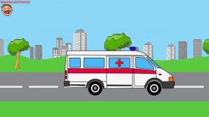 Машинки. РАСКРАСКИ для мальчиков. Скорая Помощь