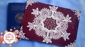 Роскошная обложка на паспорт. Кружевная роспись пошагово. Мастер класс от Ютты Арт.