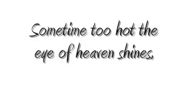 William Shakespeare: Sonnet 18 (Shall I compare thee to a summer's day?) смотреть онлайн