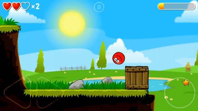 Красный Шарик против Черного Квадрата #2 Прохождение игры Red Ball 4 Зеленые Холмы #Мобильныеигры