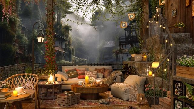 Теплый балконный кофе в дождливое утро - джазовая музыка для работы, учебы и релаксации смотреть онлайн