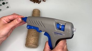 Ваза из джутовой нити / Декорирование стеклянной бутылки/Поделка из джутовой нити