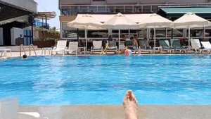 Обед в отеле "CLUB BAYAR BEACH".Улица ремесленников в Турции - Алания 2023 г.